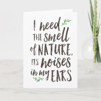 Cartão Beautiful Nature Typography Blank Greeting Card