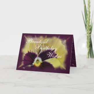 Cartão Beautiful Pansy-customize any occasion