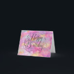 Cartão Beautiful Pastel Watercolor Birthday Card<br><div class="desc">A very special card for a special friend.  Beautiful pastel watercolor with fancy calligraphy.  Art on a card!</div>