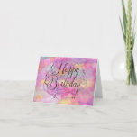 Cartão Beautiful Pastel Watercolor Birthday Card<br><div class="desc">A very special card for a special friend.  Beautiful pastel watercolor with fancy calligraphy.  Art on a card!</div>