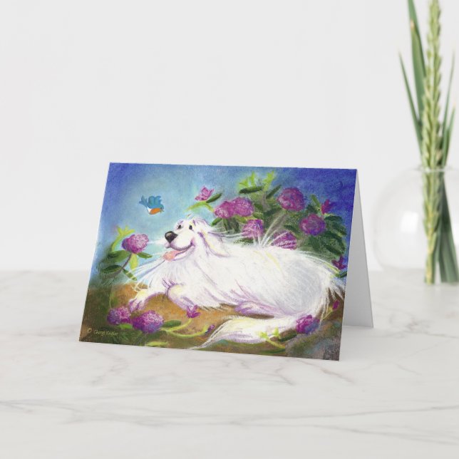 Cartão Beautiful Pyrenees / Birthday Greeting Card (Frente)