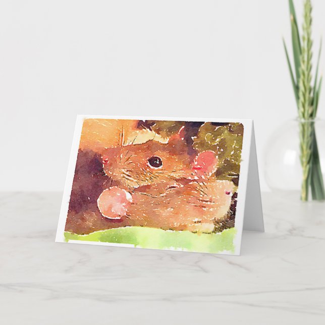 Cartão Beautiful Rats Greeting Card (Frente)