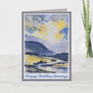 Cartão Beautiful Scenic Mountain Men's Birthday Card