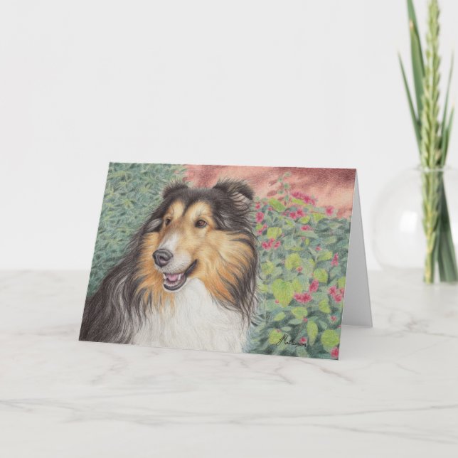 Cartão Beautiful Sheltie Card (Frente)