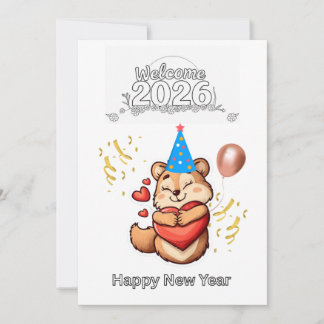 Cartão Beautiful Squirrel Sweet Dreams – Happy New Year 2
