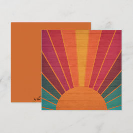 Cartão Beautiful Sunny Sun Rays Southwestern Folk Art