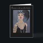 Cartão Beautiful Vintage Lady, Birthday Card<br><div class="desc">Original acrylic portrait painting of a beautiful vintage lady by Dian... ... ... A timeless, elegant and beautiful vintage lady adorns the front of this birthday greeting card all dressed up and ready to party. Inside is a lovely and whimsical verse. A great card for best friends, relatives and acquaintances....</div>