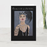 Cartão Beautiful Vintage Lady, Birthday Card<br><div class="desc">Original acrylic portrait painting of a beautiful vintage lady by Dian... ... ... A timeless, elegant and beautiful vintage lady adorns the front of this birthday greeting card all dressed up and ready to party. Inside is a lovely and whimsical verse. A great card for best friends, relatives and acquaintances....</div>