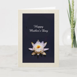 Cartão Beautiful Water Lily personalized Mother's Day
