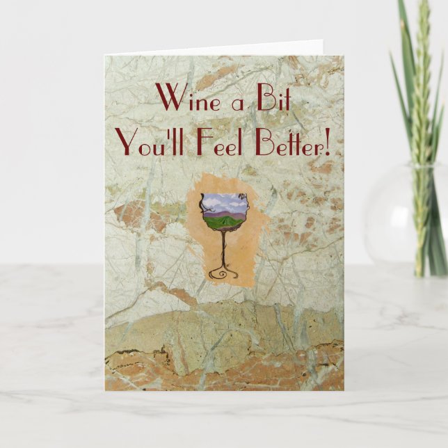 Cartão Beautiful Wine Greeting Card! (Frente)