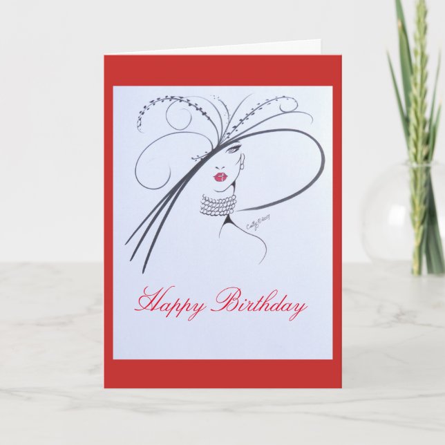 Cartão Beautiul Monochrome High Fashion greeting card (Frente)