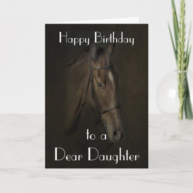 CARTÃO 'BEAUTY' HORSE DAUGHTER GREETING CARD (Frente)