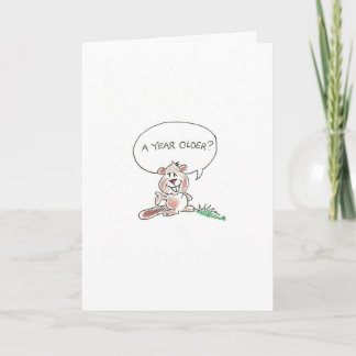 Cartão Beaver birthday