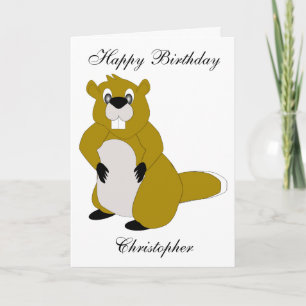Cartão Beaver Design Birthday