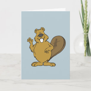 CARTÃO BEAVER ENGRAÇADO TODA OCASIÃO OLLO GANHANDO CART