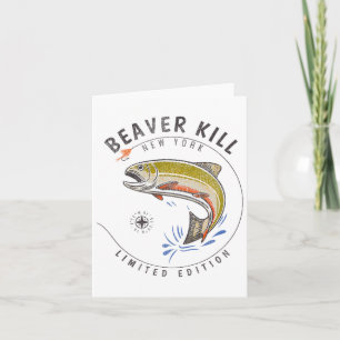 Cartão Beaverkill River New York Fly Pesca Souvenir Bea