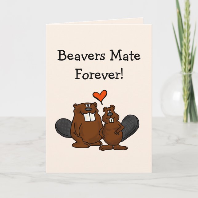 Cartão Beavers Forever Love Card (Frente)