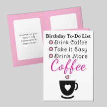 Beba mais café branco rosa aniversário