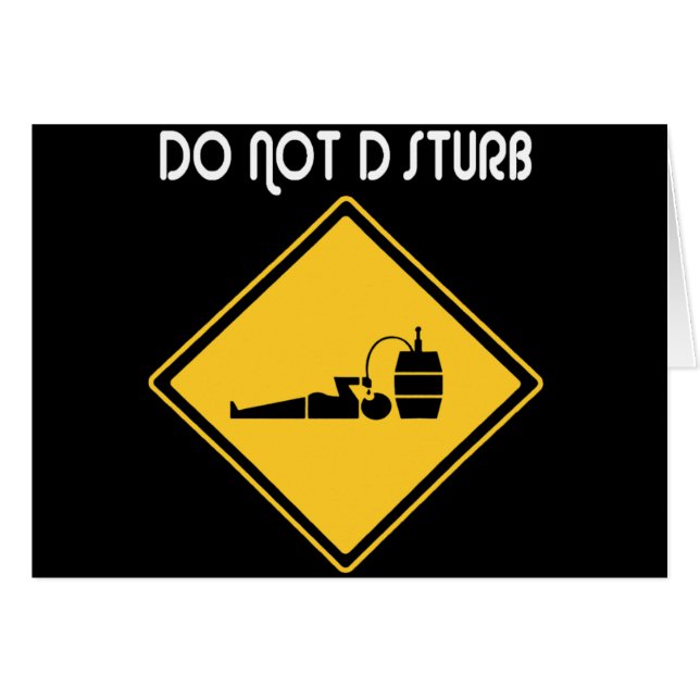 Cartão Bebado engraçado (Frente Horizontal)