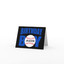 Beball Birthday Boy Custom Baseball Name