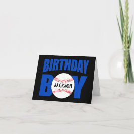 Cartão Beball Birthday Boy Custom Baseball Name