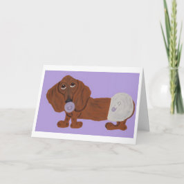 Cartão Bebê Dachshund