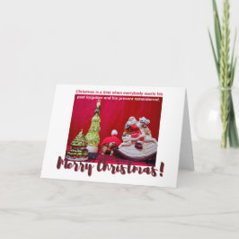 Cartão Bebê de Natal Festivo Sulcata Tortoise com Papais