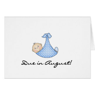 Cartão Bebé devido em agosto