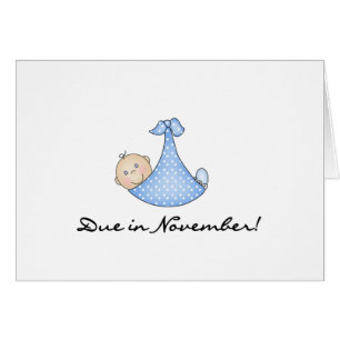 Cartão Bebé devido em novembro
