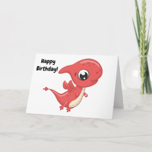 Cartão Bebê Dinossauro Feliz Aniversário! Em Branco