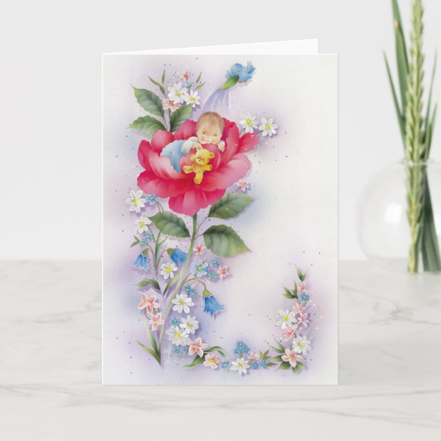 Cartão Bebé do baptismo (Frente)