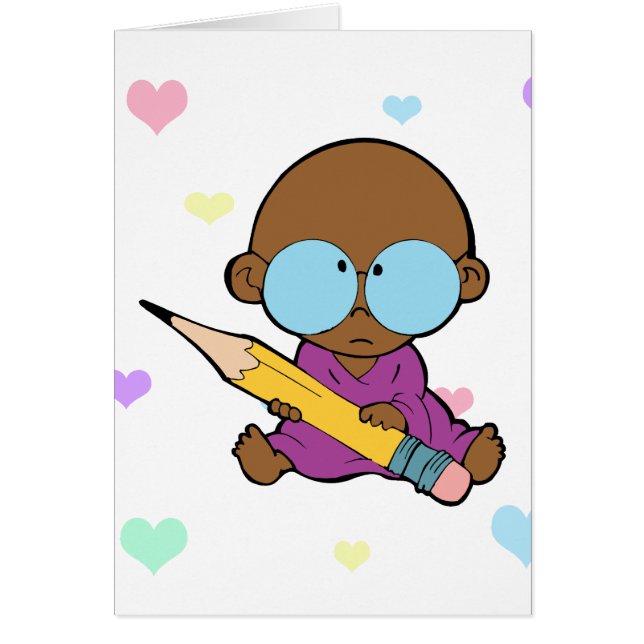 Cartão Bebê do nerd (Frente)