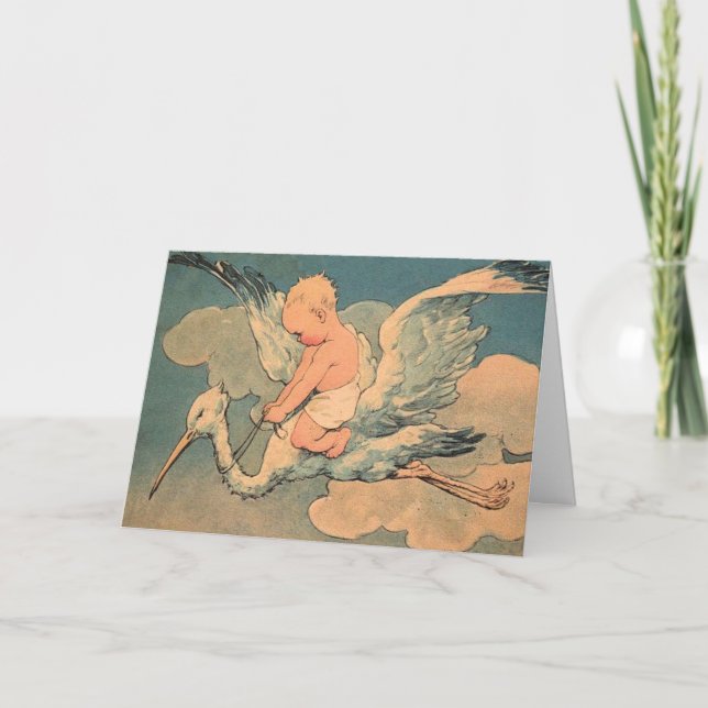 Cartão Bebê em uma Tempestade (Frente)