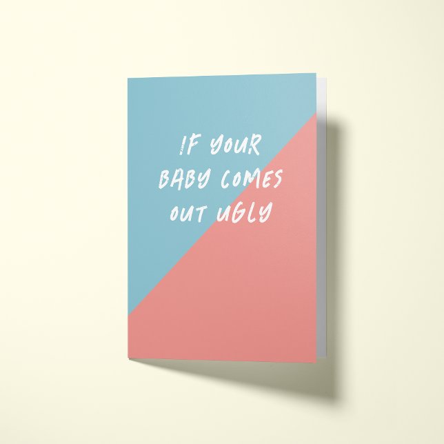 Cartão Bebê Feio Promete Gravidez Engraçada (Criador carregado)