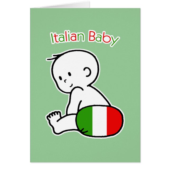 Cartão Bebê italiano (Frente)
