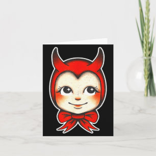 Cartão Bebê Kewpie Diabo Tatuagem Fofo