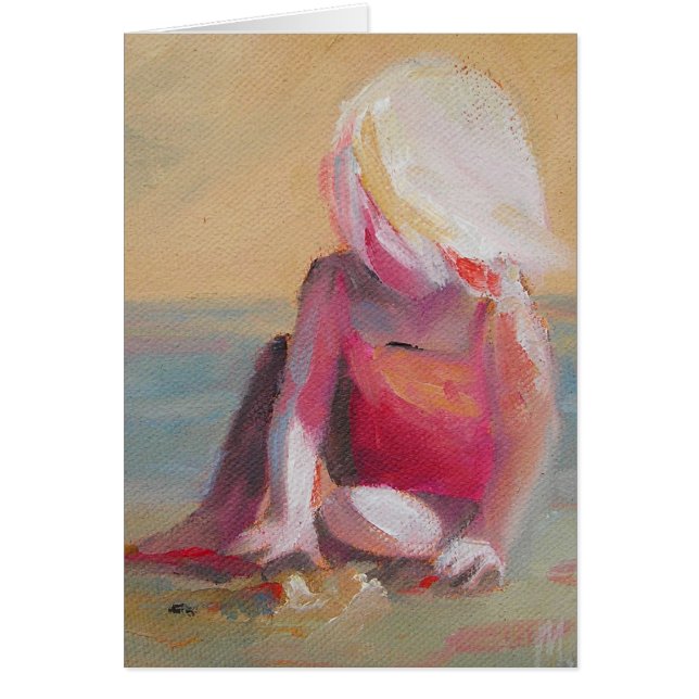 Cartão bebê na praia (Frente)