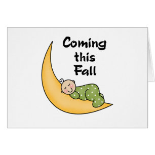 Cartão Bebê na queda da lua