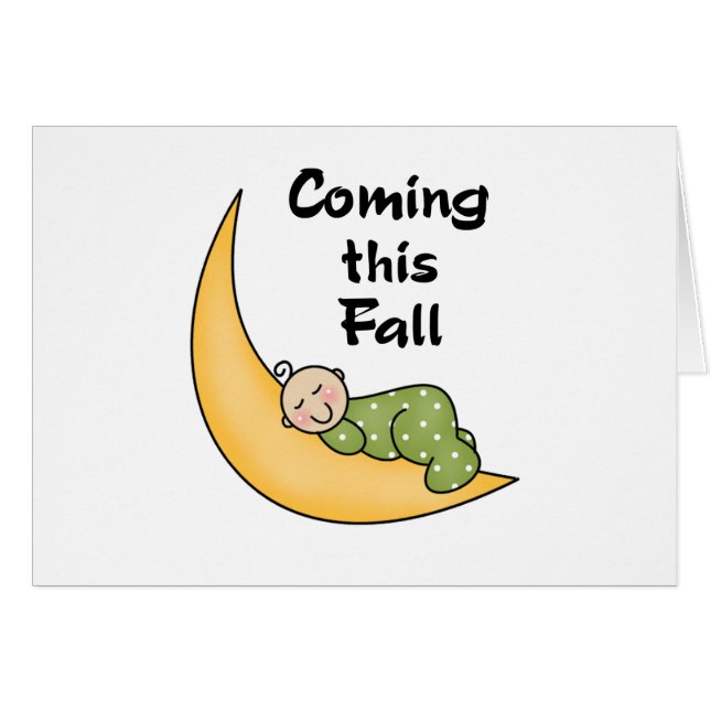 Cartão Bebê na queda da lua (Frente Horizontal)