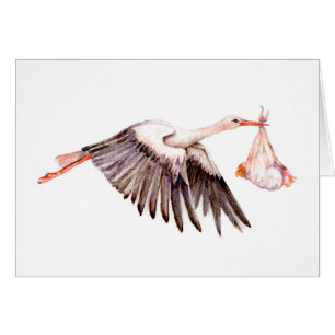 Cartão Bebê na Stork