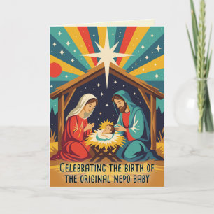 Cartão Bebê Nepo Original Engraçado Natal