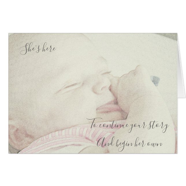 Cartão Bebé novo (Frente Horizontal)