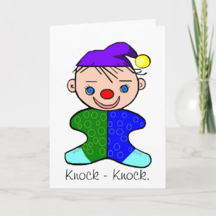 Cartão Bebê Palhaço Knock - Knock Piada Greeting Card