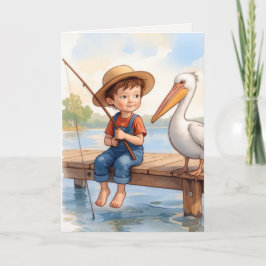 Cartão Bebê Pesca