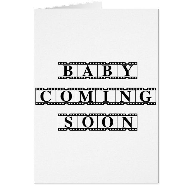 Cartão Bebê que vem logo (Frente)