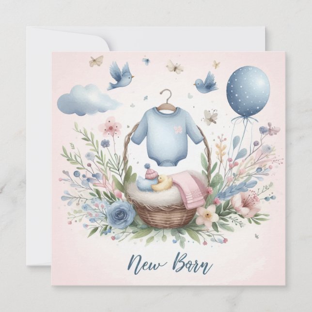 Cartão Bebê recém-nascido (Frente)