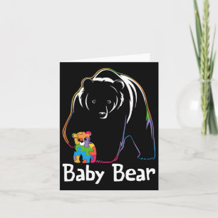 Cartão Bebê Urso Autista Consciência Autismo Consciência
