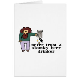 Cartão Bebedor de cerveja de Skunky