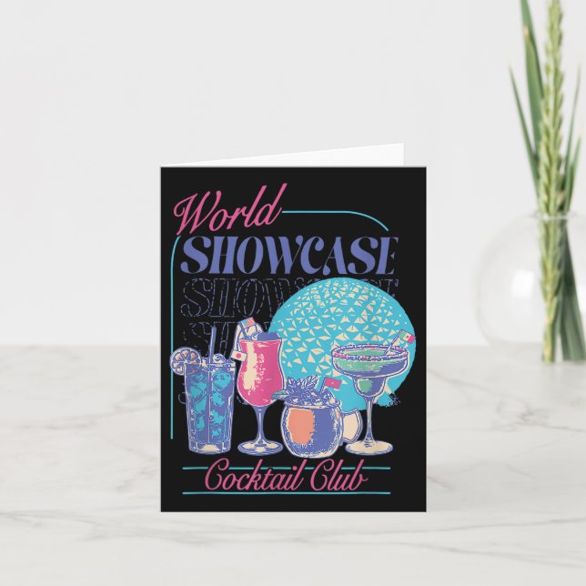 Cartão Bebendo Epcot World Showcase Tail Club Bebendo (Frente)