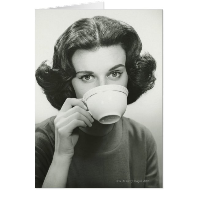 Cartão Bebendo feminino (Frente)